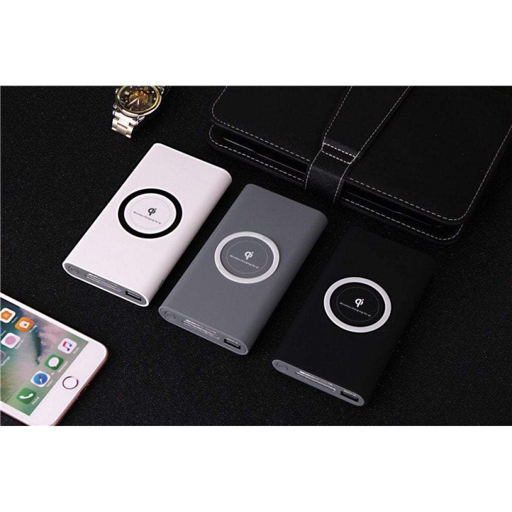 Bezvadu/indukcijas portatīvais lādētājs powerbank 60000mAh