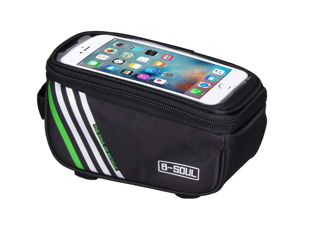 Ūdensizturīgs velosipēda telefona turētājs ar somu velosipēda rāmim