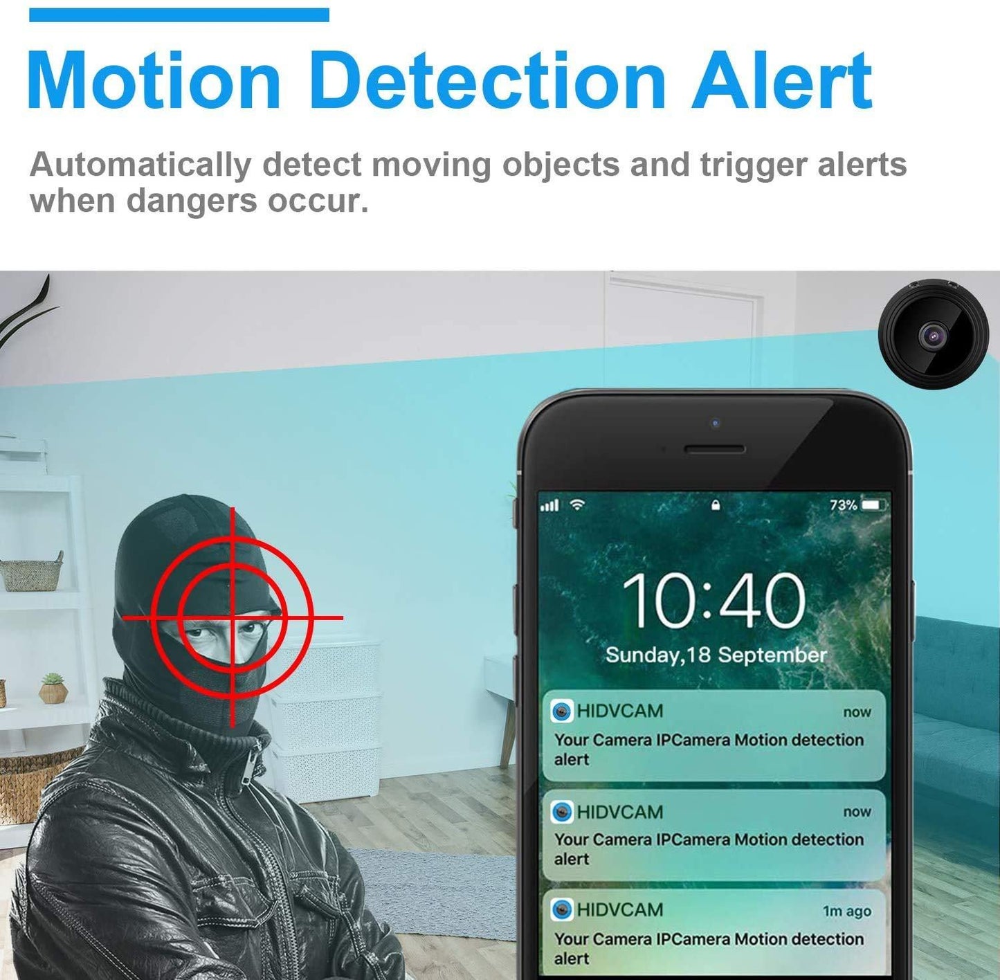 Mini bezvadu novērošanas kamera