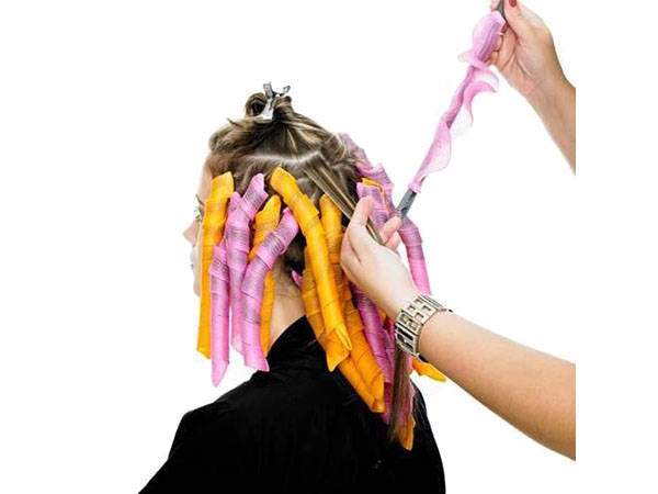 Matu ruļļi, matu veidošanas ruļļi elastīgie, bez karstuma