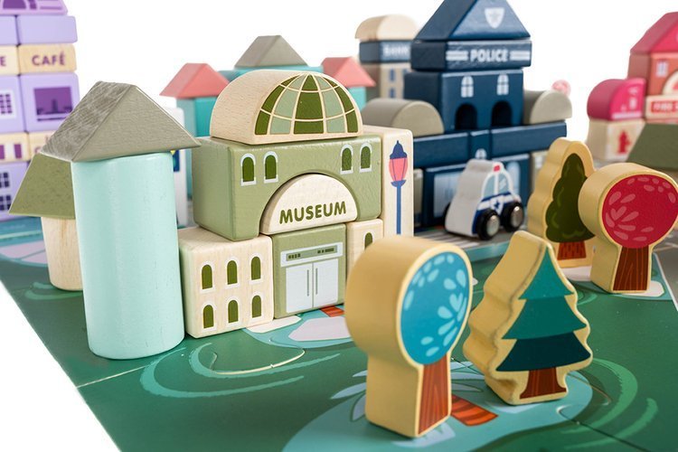 Koka bloki - pilsēta