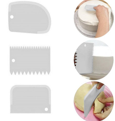 Rotējošs šķīvis + 3 lāpstiņas kūkas dekorēšanai