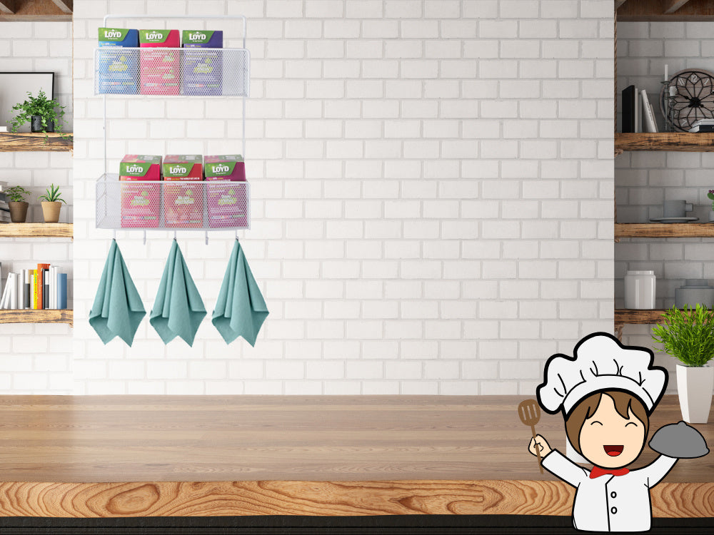 Metāla organizatora piekarināms plaukts virtuves plaukts vannas istabas pakaramais