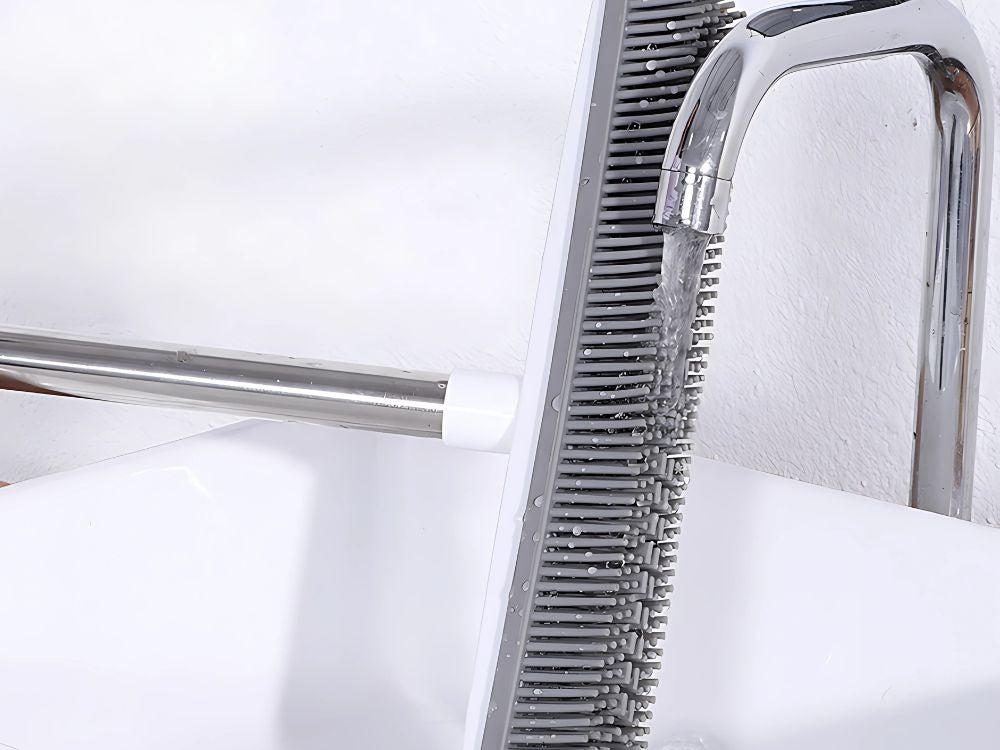 Silikona gumijas slota slaucīšanai ar metāla rokturi 120 cm