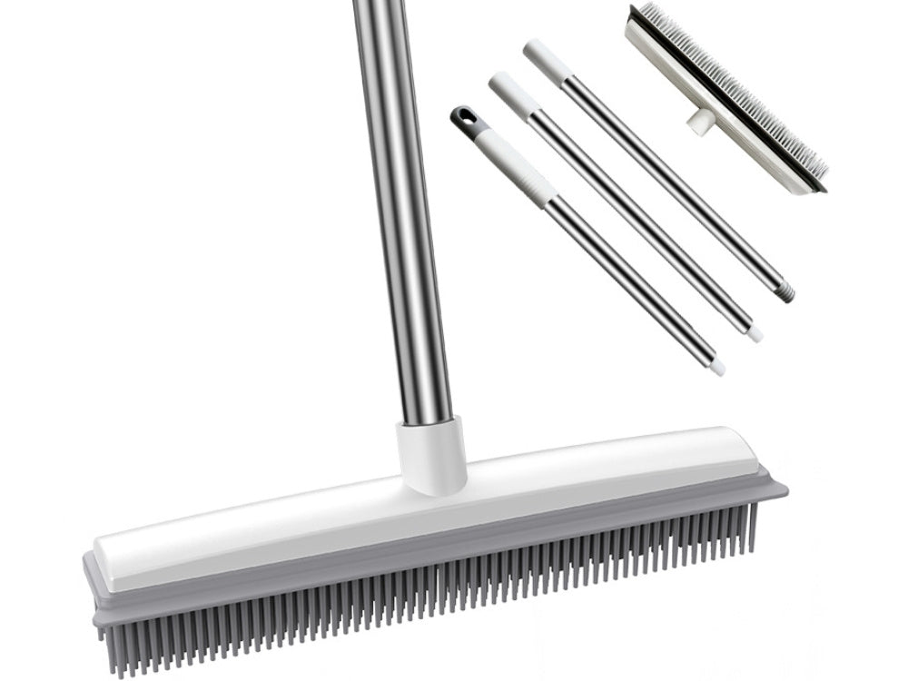 Silikona gumijas slota slaucīšanai ar metāla rokturi 120 cm