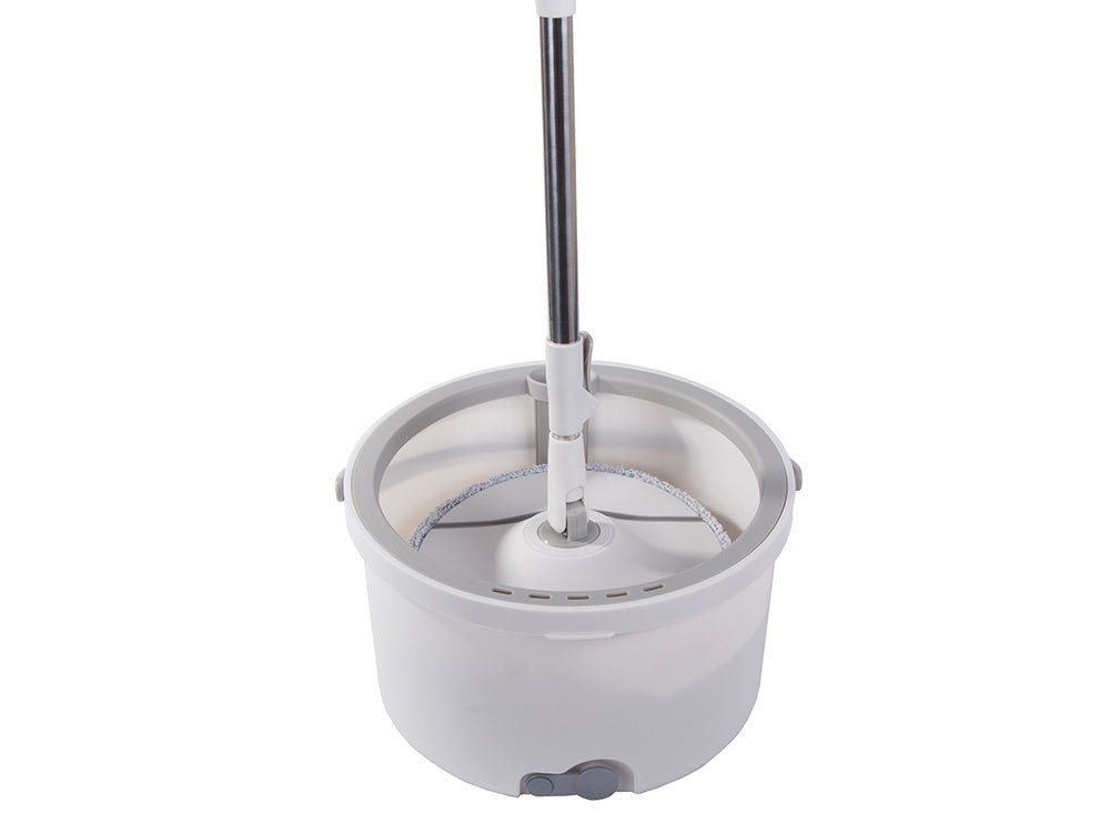 Rotācijas mops ar 360 grādu griešanās spainīti un 2 mikrošķiedras spilventiņiem