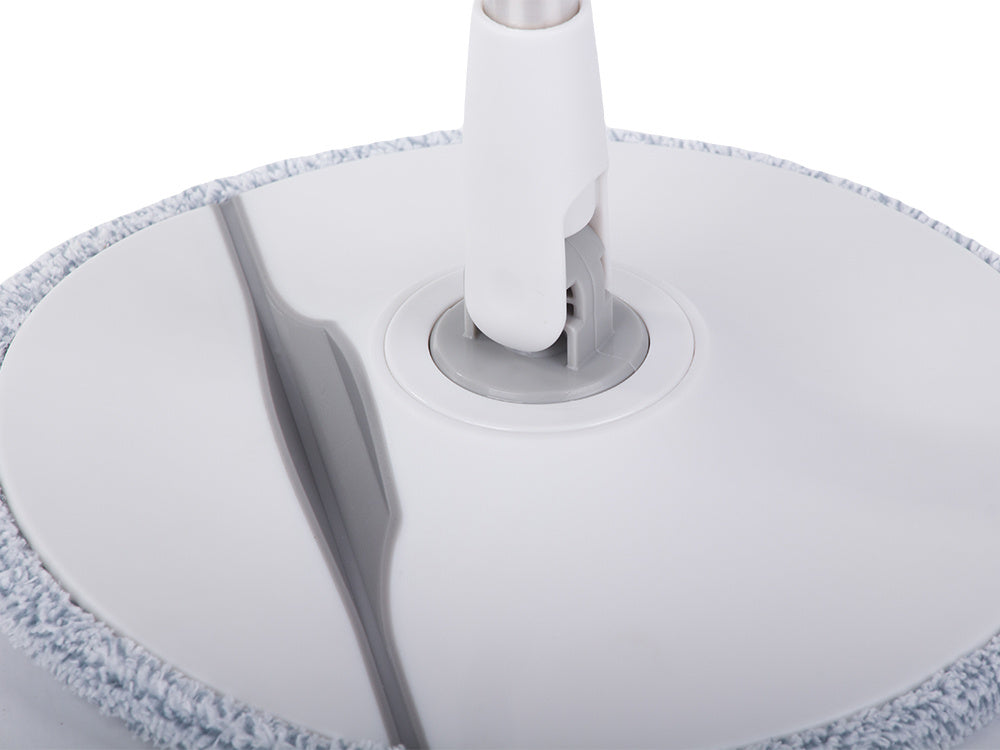 Rotācijas mops ar 360 grādu griešanās spainīti un 2 mikrošķiedras spilventiņiem