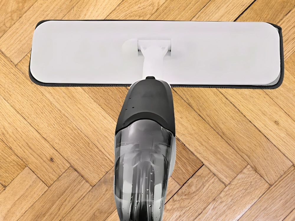 Plakanā mopa ar garu smidzinātāju 120 cm 350 ml + 3 mikrošķiedras iepakojumi