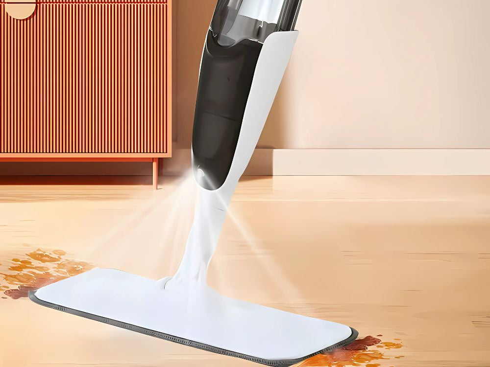 Plakanā mopa ar garu smidzinātāju 120 cm 350 ml + 3 mikrošķiedras iepakojumi