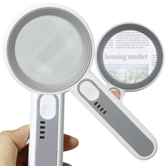 Apgaismots lasīšanas palielināmais stikls 5x ar LED apgaismojumu