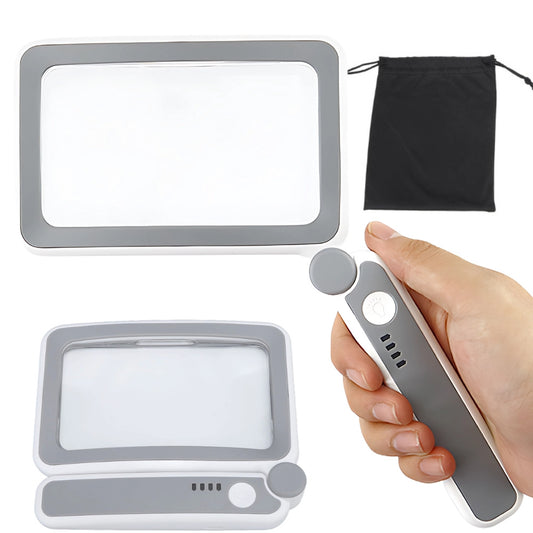 Apgaismots lasīšanas palielināmais stikls 4x ar LED apgaismojumu