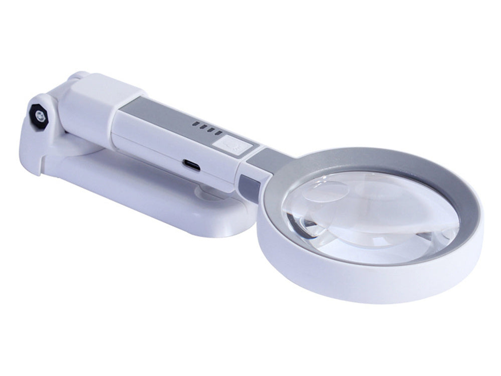 Kosmētiskās lasāmās lampas apgaismojums ar palielināmo stiklu, 20 gaismas diodes