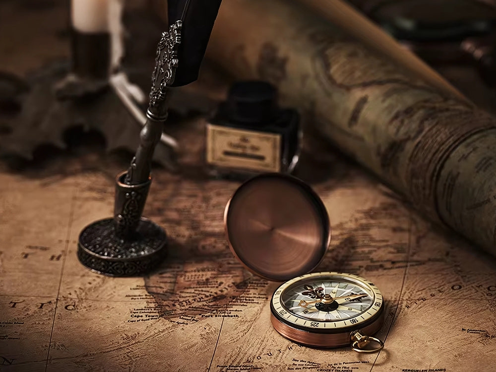 Kompasa metāla kompasa kabata tūristam, aizslēdzama, magnētiska, armijas