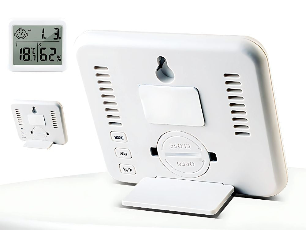 Termometra higrometra pulkstenis elektroniskais kalendārs iekšējais bezvadu