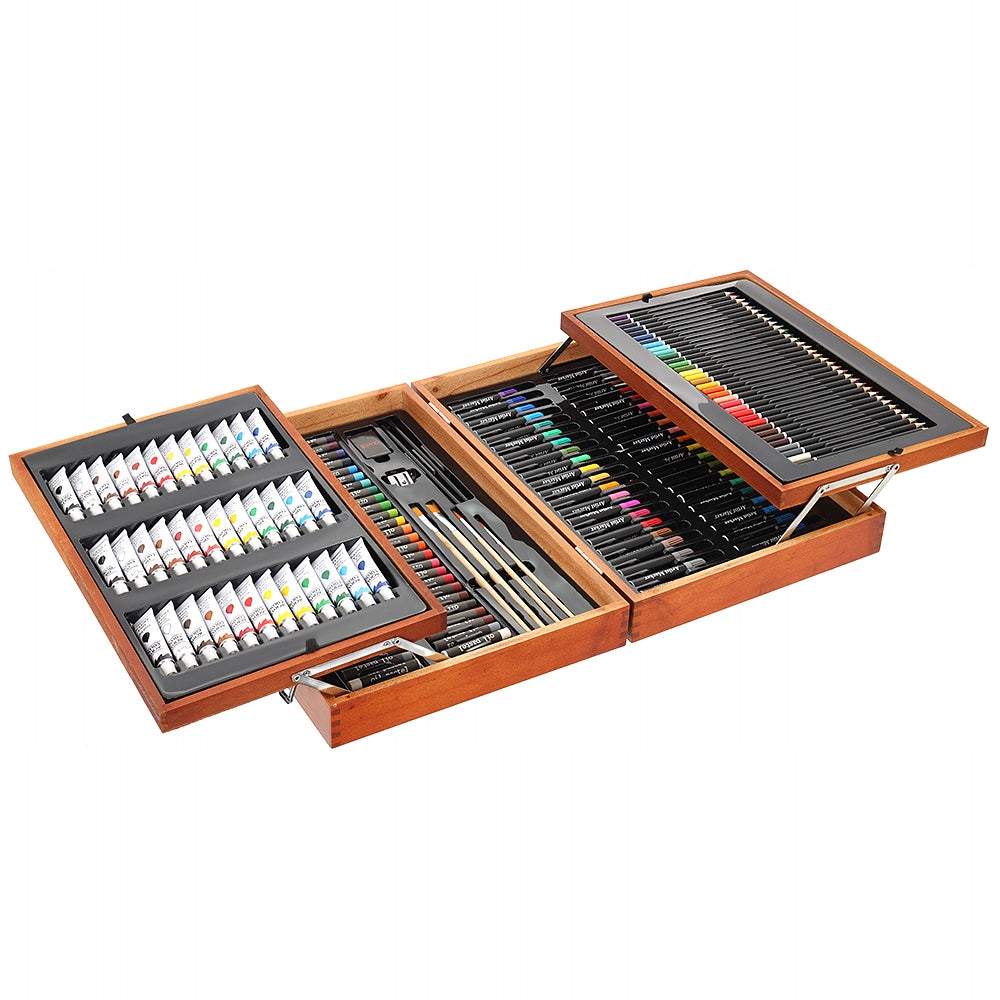 Mākslas komplekts koka koferī 174 gab.