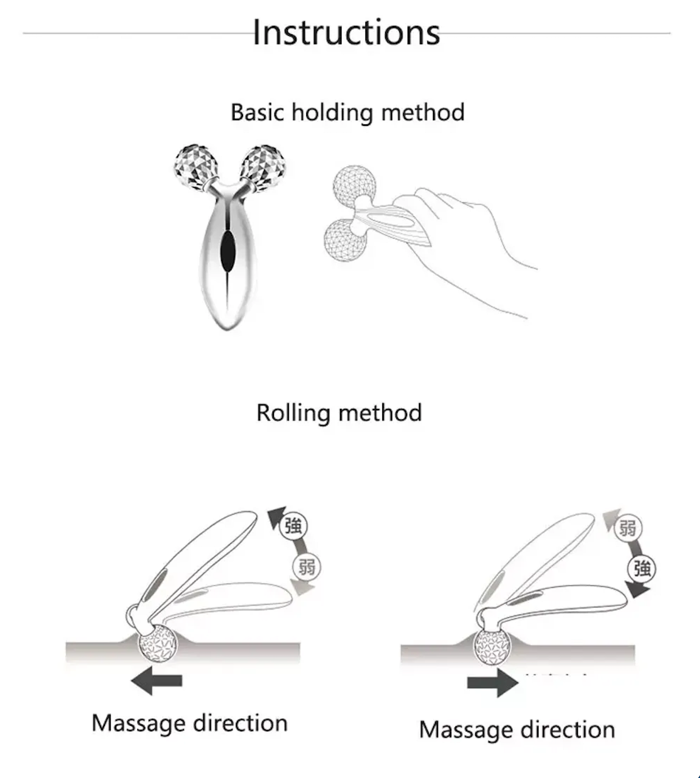 3D sejas rullītis sejas masieris