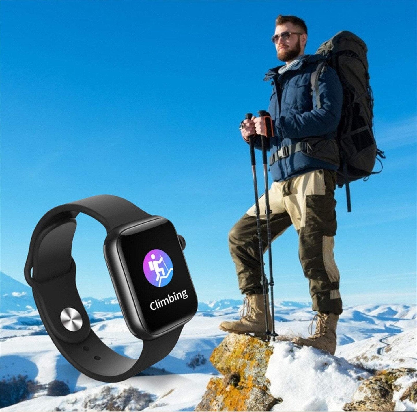 Viedpulkstenis smart-watch iWatch 6 44mm pedometrs, pulsa mērītājs