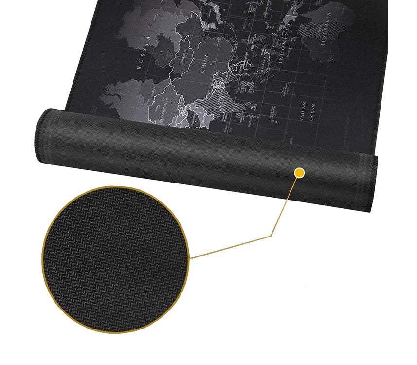 Spēļu peles paliktnis RGB – pasaules karte XXL 90x40cm