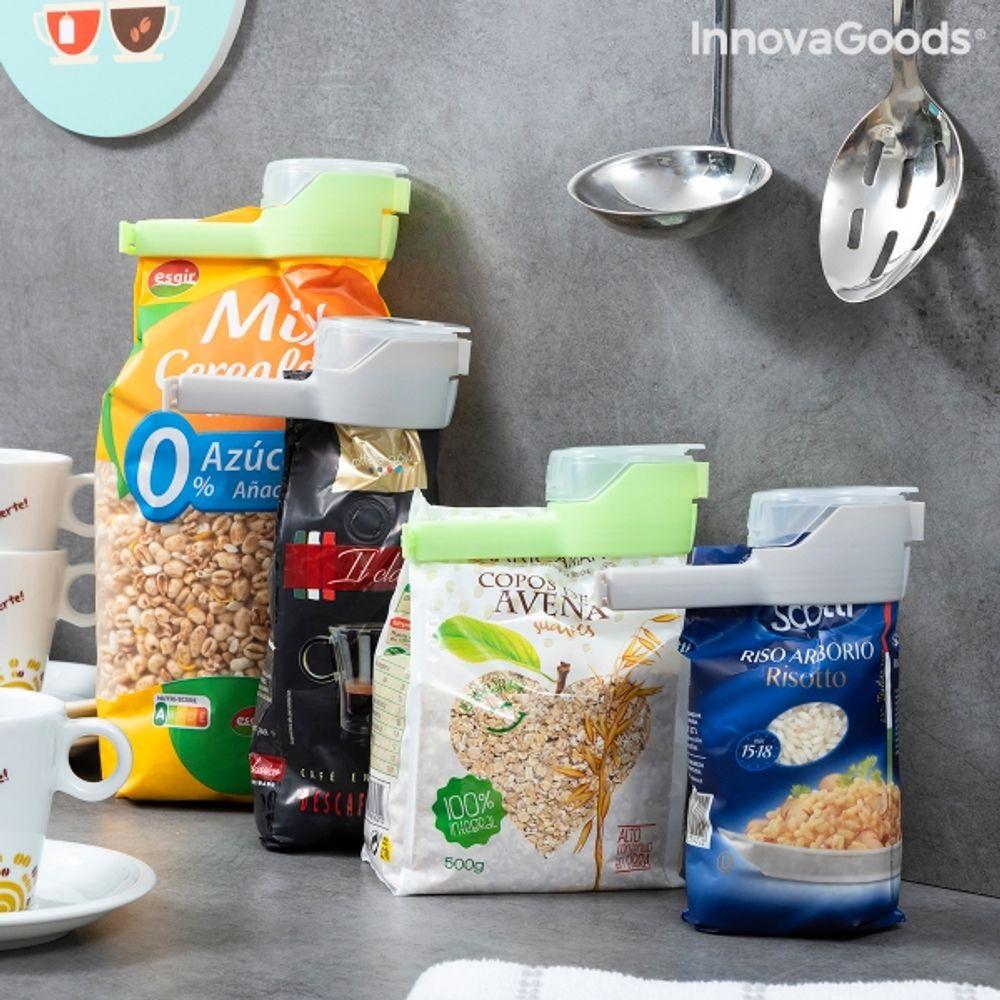 Maisiņu, iepakojumu aizvērējs ar dozatoru