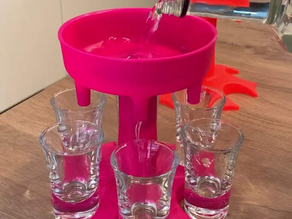 Alkoholisko dzērienu dozators ar 6 glāzēm