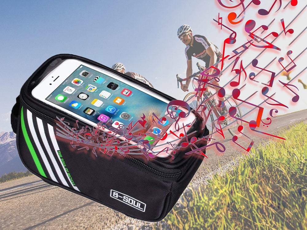 Ūdensizturīgs velosipēda telefona turētājs ar somu velosipēda rāmim