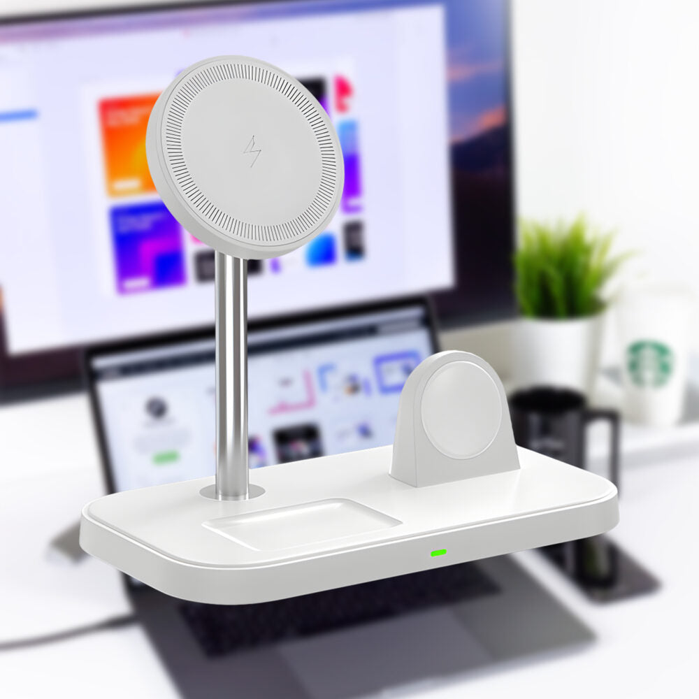 3in1 uzlādes stacija ZHX-CW01 balta