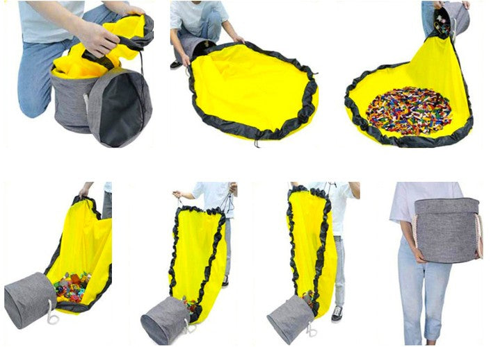 Rotaļlietu/kluču grozs ar paklājiņu