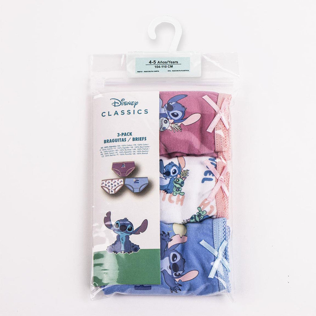 Disney Lilo un Stitch Angel bērnu apakšveļa, biksītes 3 gab./iepak. 4-5 gadi / 104-110 cm