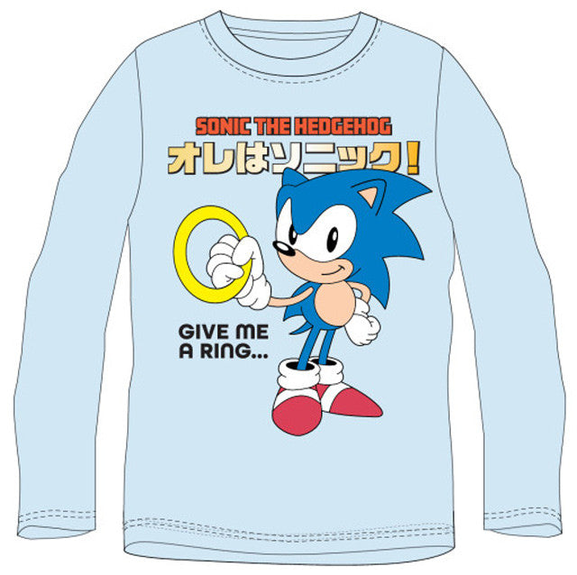 Sonic the Hedgehog Ring Sonic the Hedgehog bērnu krekls ar garām piedurknēm, augšdaļa 104 cm