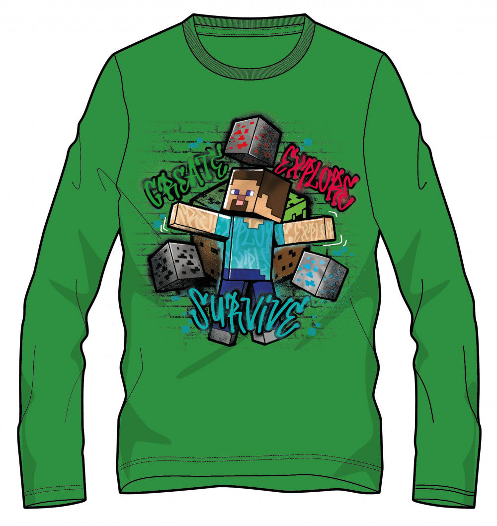 Minecraft bērnu krekls ar garām piedurknēm, tops 12 gadi