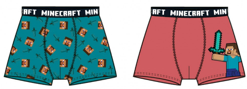 Minecraft bērnu bokseršorti, 2 gab. iepakojumā, 12 gadi