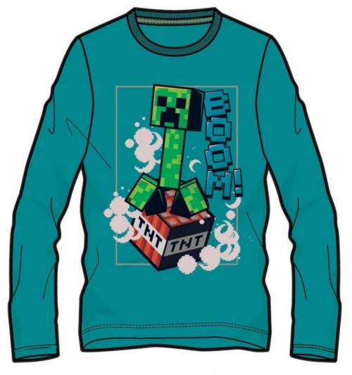 Minecraft BOOM! bērnu krekls ar garām piedurknēm, top 10 gadi