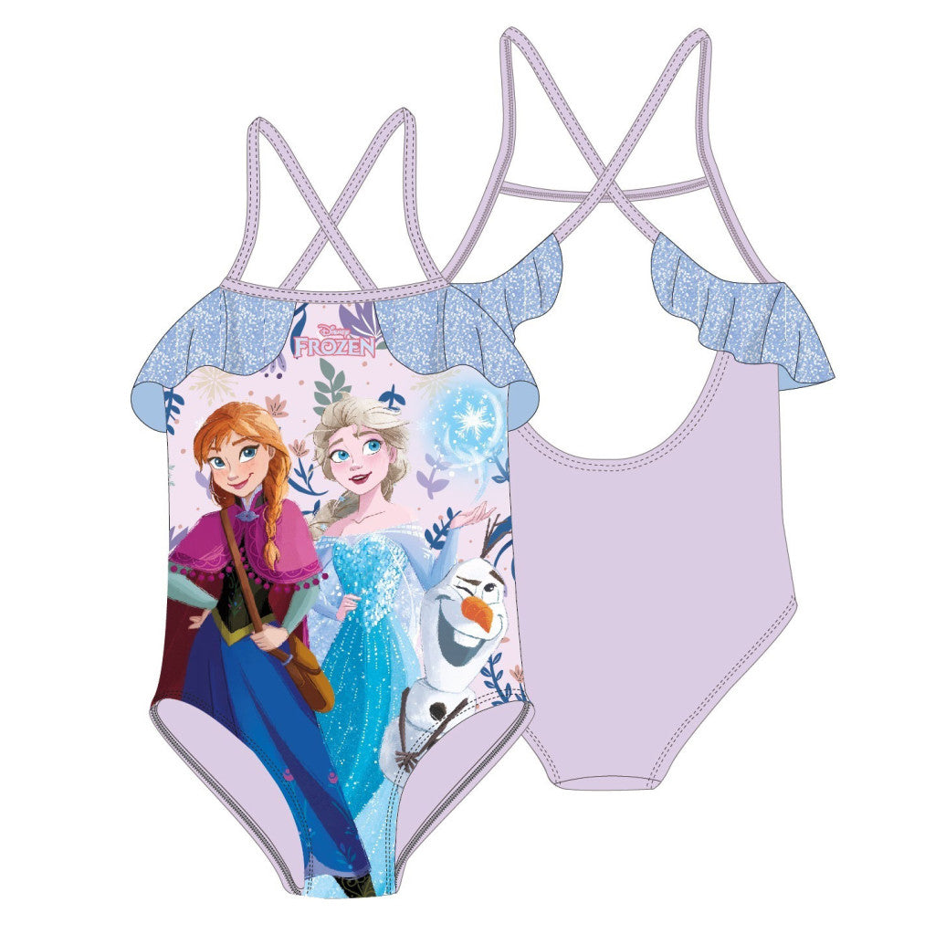 Disney Frozen Sisters gaiši violets bērnu peldkostīms, peldkostīms 3-4 gadi / 98-104 cm