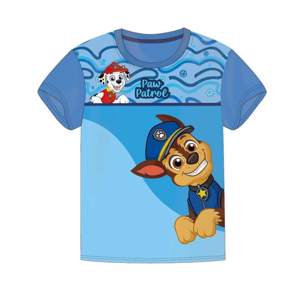 Ķepu patruļa Smile Blue bērnu īsais T-krekls, top 5 gadi