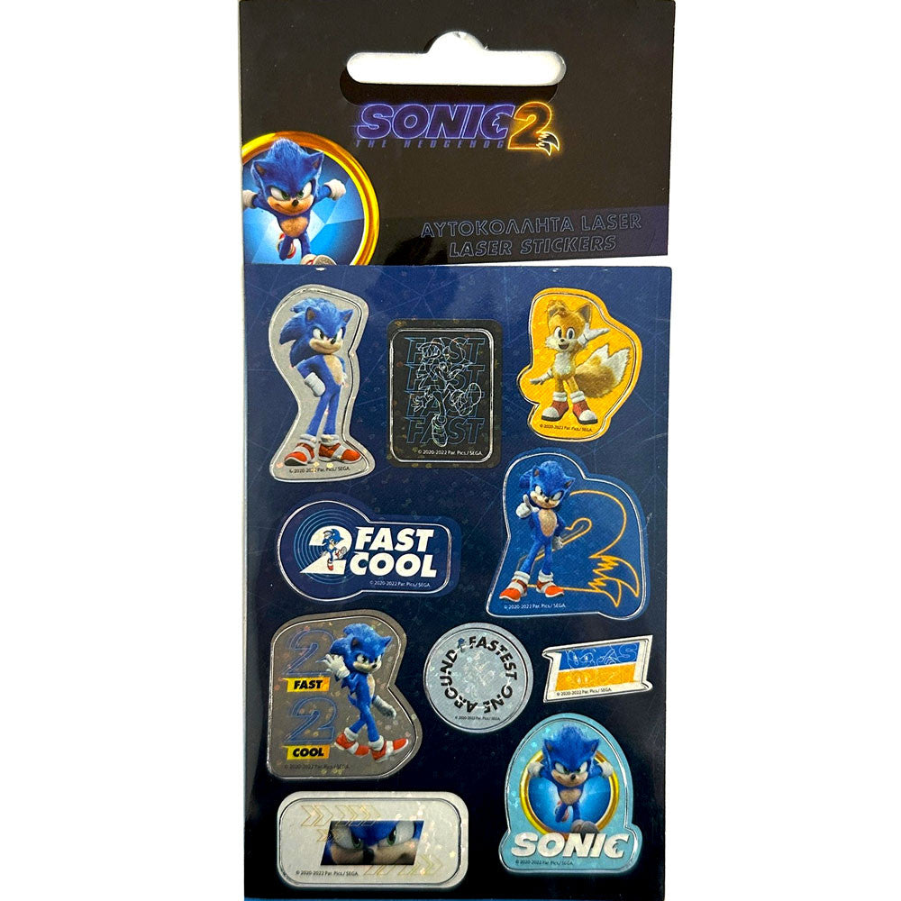 Sonic the Ezītis hologrāfisko uzlīmju komplekts