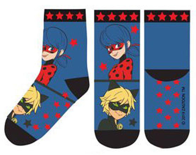 Miraculous Ladybug Stars bērnu biezās pretslīdes zeķes 27/30