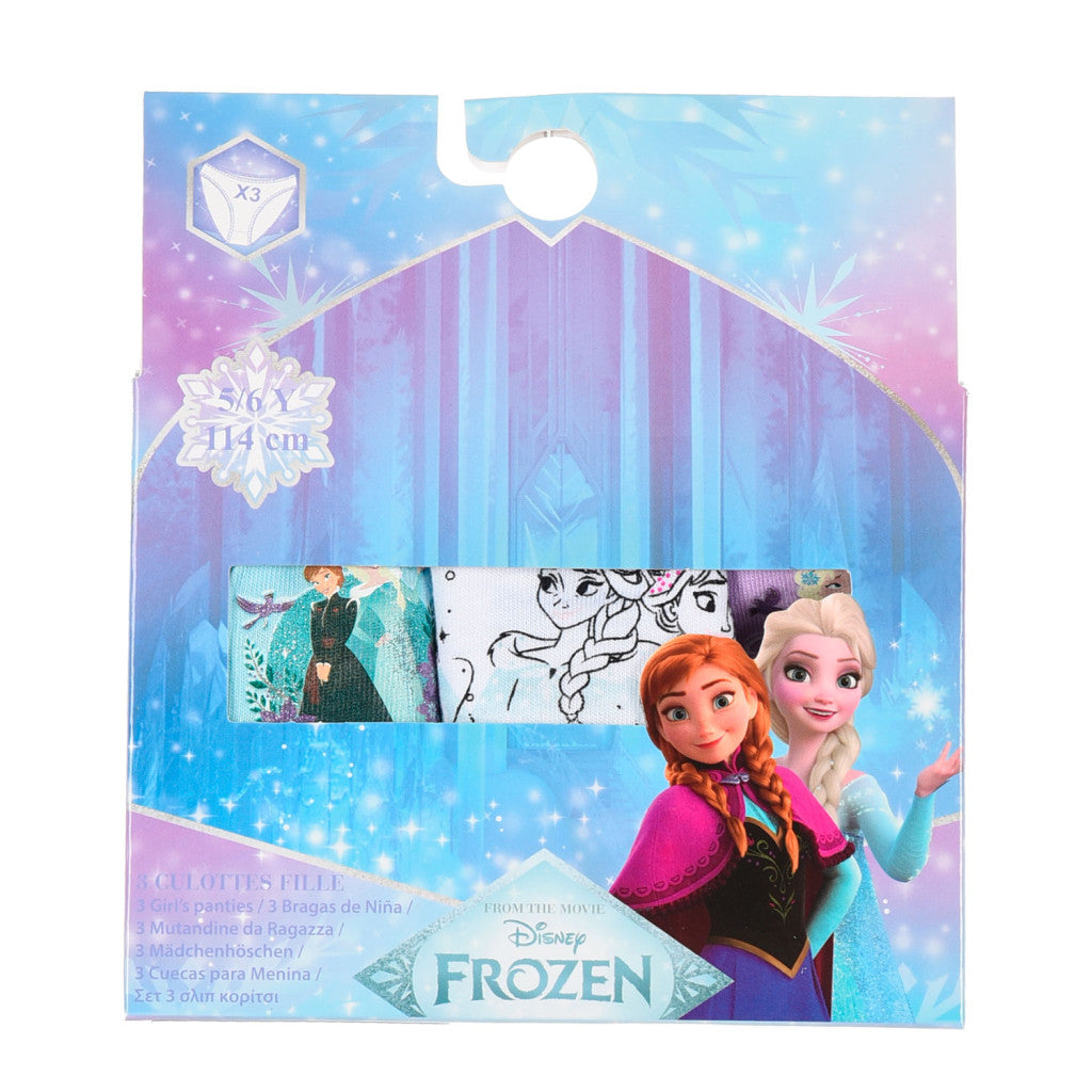 Disney Frozen Kingdom bērnu apakšveļa, biksītes 3 gab./iepakojumā 6/8 gadi