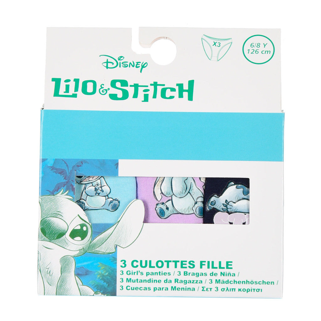 Disney Lilo un Stitch Citplanētiešu bērnu apakšveļa, biksītes 3 gab./iepakojumā 6-8 gadi / 116-128 cm