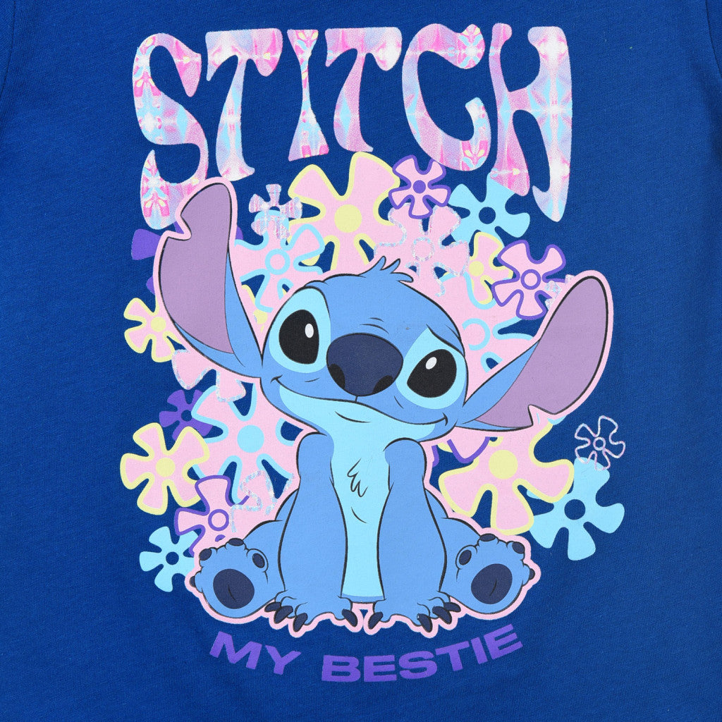 Disney Lilo un Stitch My Bestie bērnu īsroku krekls, topiņš 6 gadi
