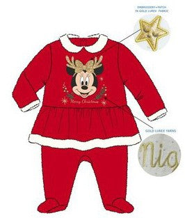Disney Minnie Ziemassvētku mazuļu kombinezons, pidžama 24 mēneši