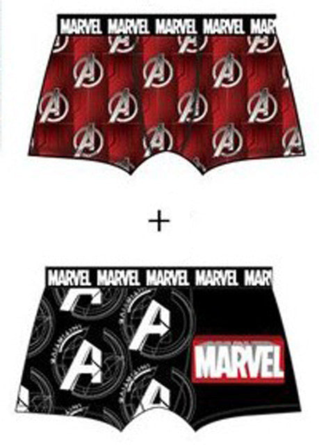 Vīriešu bokseršorti "Avengers" (2 gab. iepakojumā) M izmērs