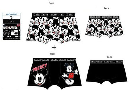 Disney Mickey vīriešu bokseršorti 2 gab. iepakojumā L