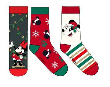 Disney Minnie Ziemassvētku sieviešu zeķes 36/38