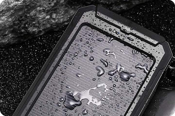 Powerbank ar saules paneli uzlādei un lukturīti