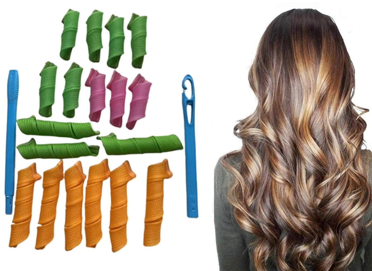 Matu ruļļi, matu veidošanas ruļļi elastīgie, bez karstuma