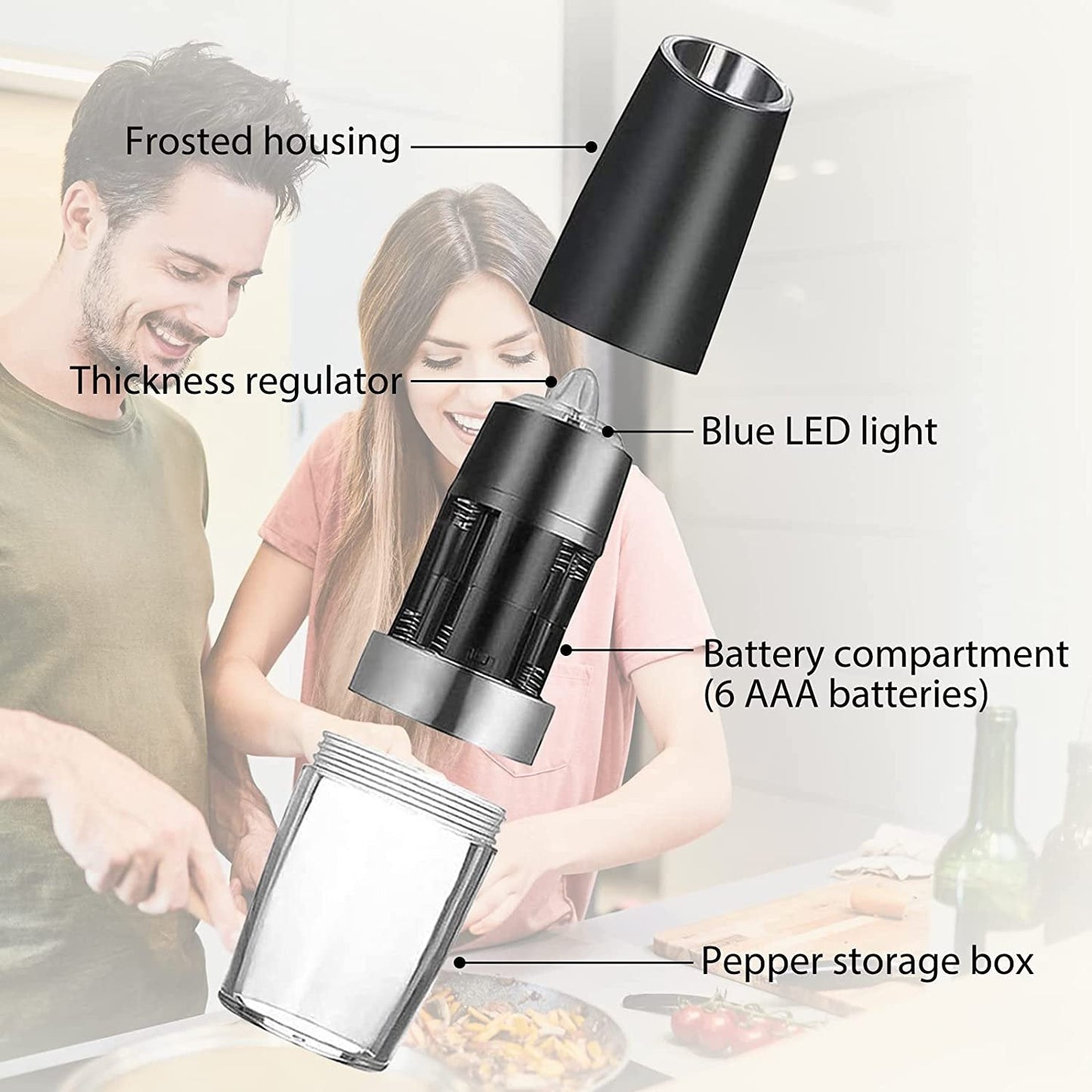 Garšvielu dzirnaviņas elektriskās 2 gabali