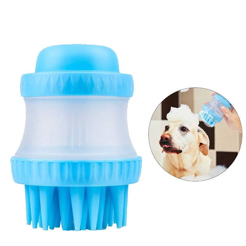 Silikona birste ar šampūna dispenseri mājdzīvniekiem