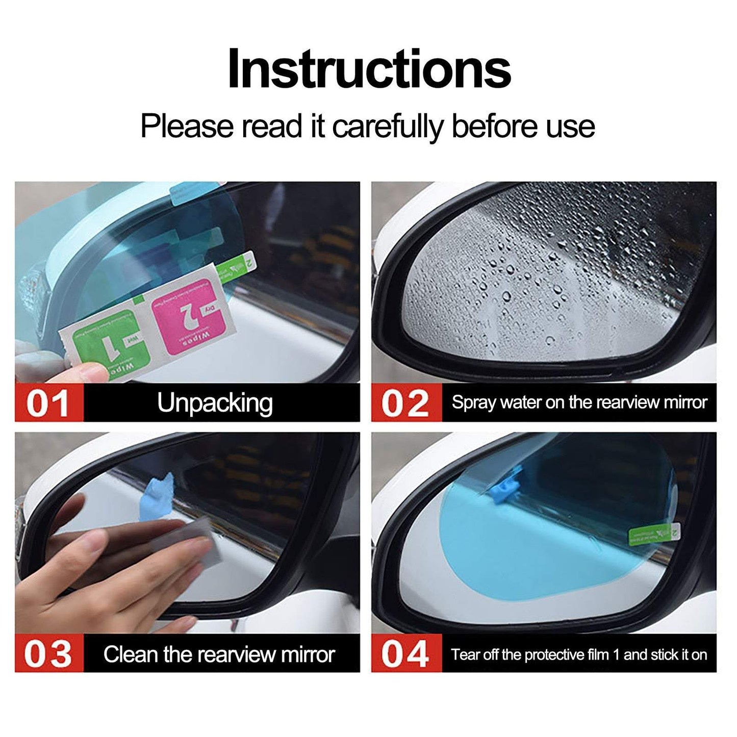 Mašīnas spoguļu caurspīdīgā plēve