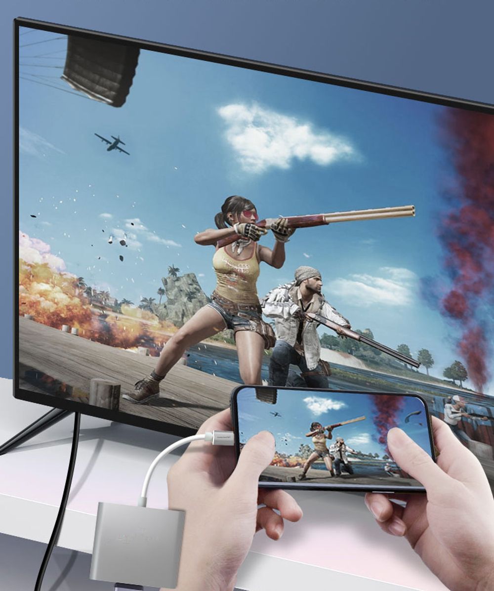 Adapteris,sadalītājs USB Type-C (USB 3.0, HDMI, Type-C)