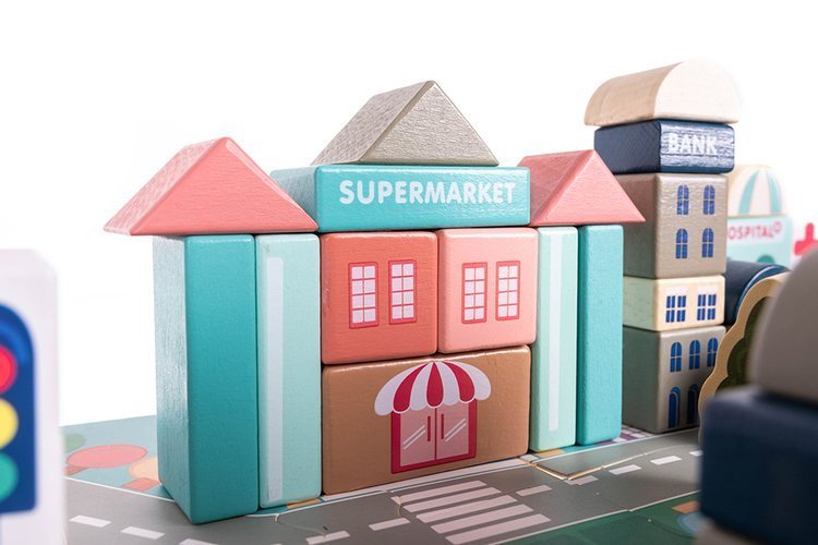 Koka bloki - pilsēta